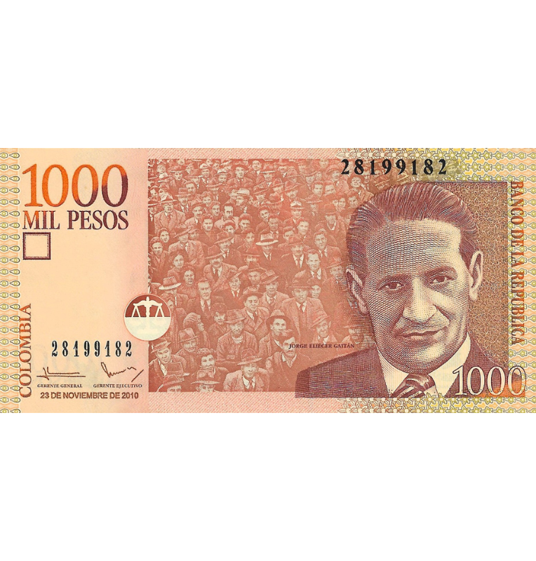 Colombia 1.000 Pesos 2010 Radar 28199182